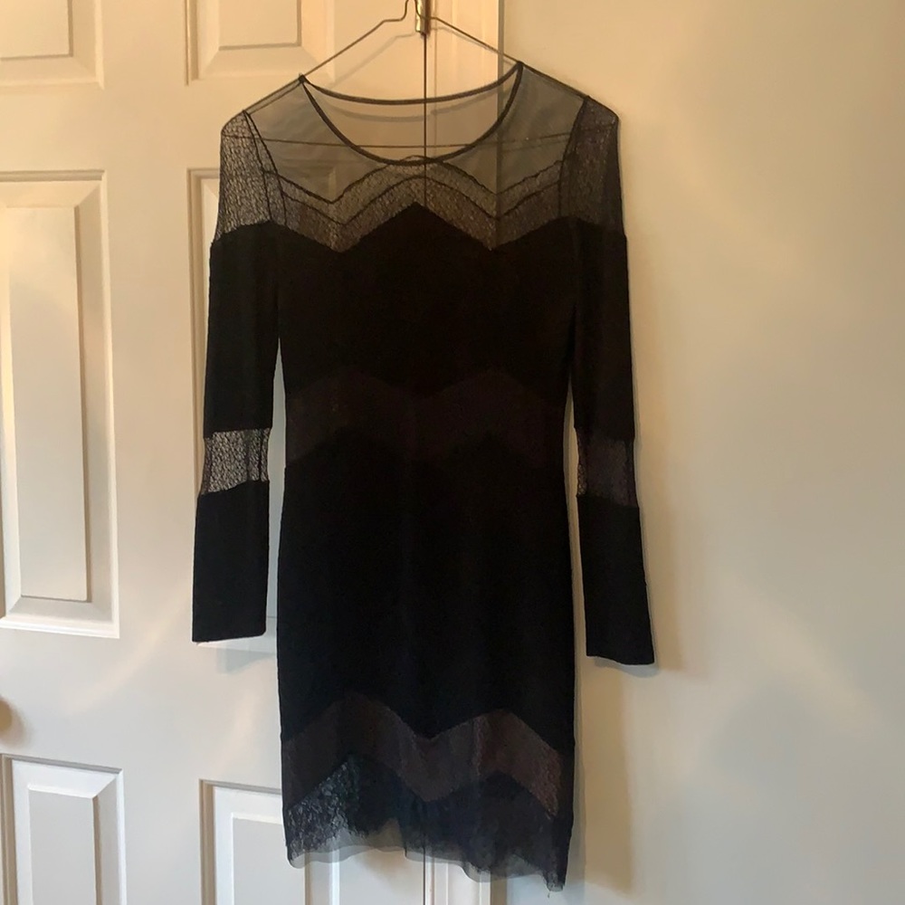 BCBG Maxazria Black Lace dress.